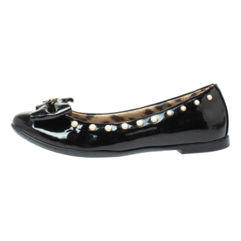 Roberto Cavalli Schwarze Ballettschuhe aus Lackleder mit Schleife aus Lackleder mit Schleife Größe 37