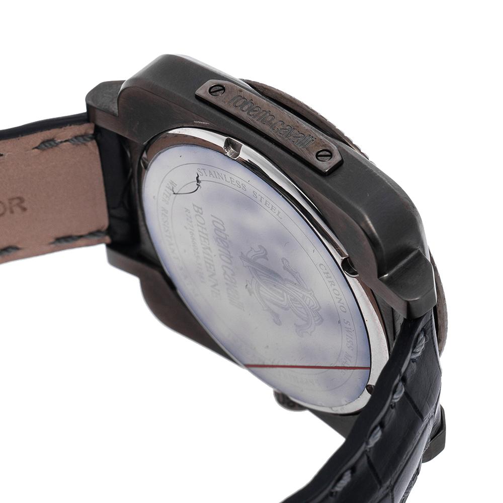 Roberto Cavalli Black PVD Coated Bohemienne Men's Wristwatch 40 mm 2