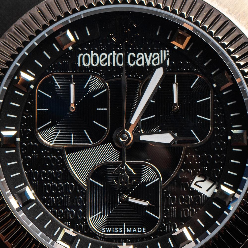 Roberto Cavalli Black PVD Coated Bohemienne Men's Wristwatch 40 mm 4