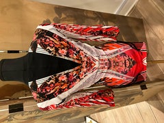 Roberto Cavalli - Top à manches longues imprimé noir et rouge