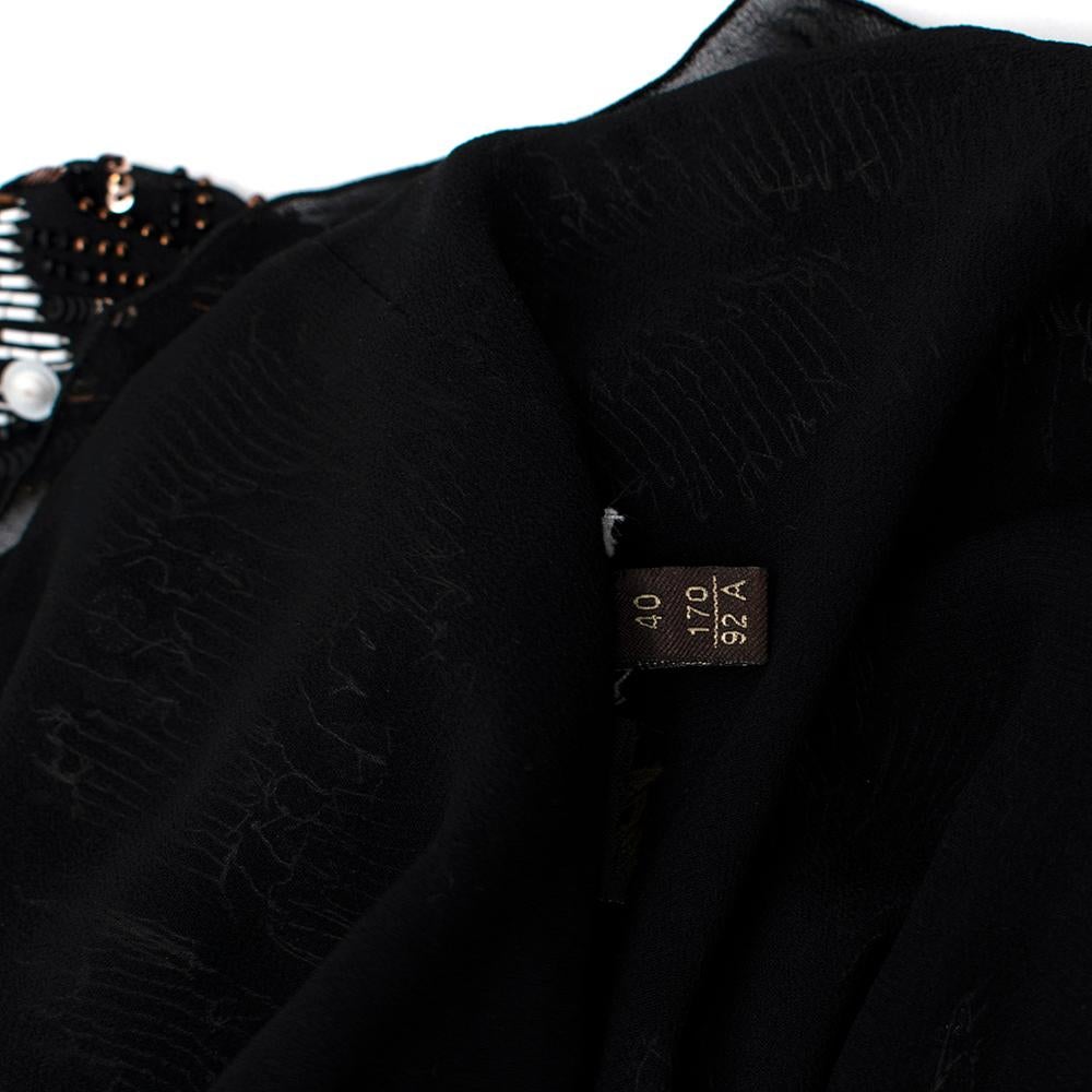 Roberto Cavalli Schwarzes, mit Pailletten verziertes Minikleid US4 im Angebot 4