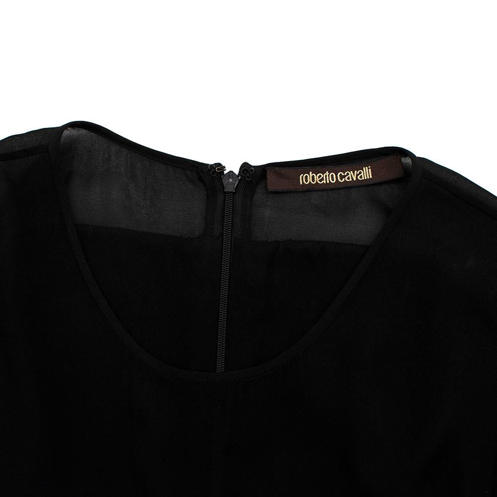 Women's or Men's Roberto Cavalli Black Sequin Embellished Sheer Dress - Size US 4 For Sale