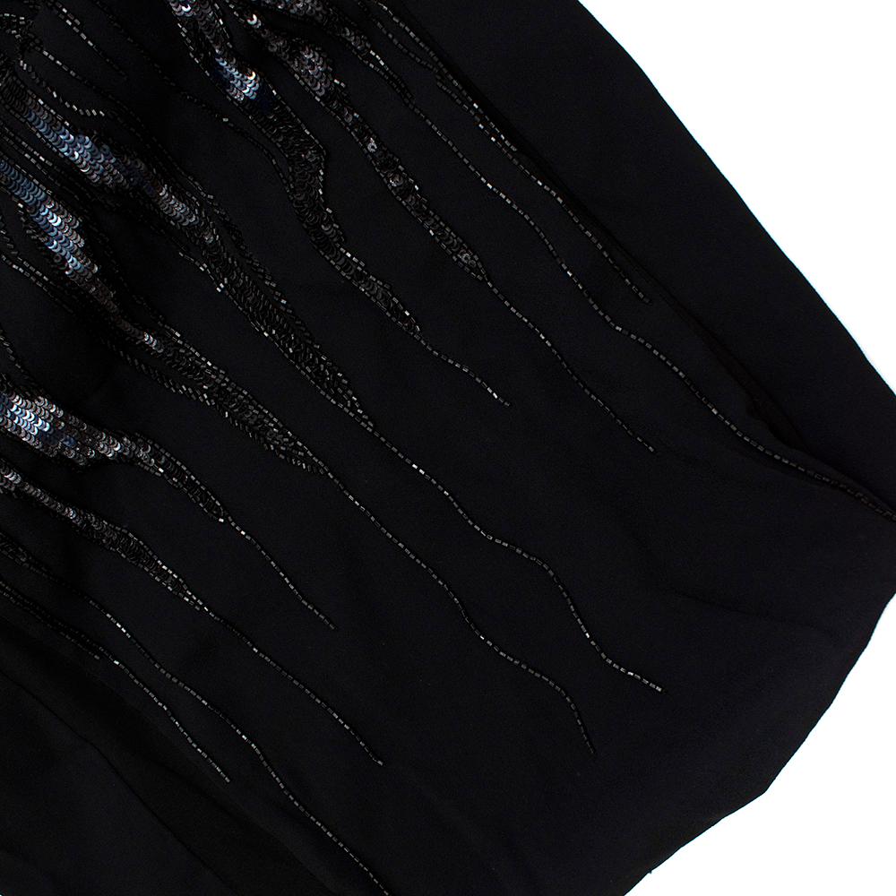Roberto Cavalli Black Sequin Embellished Sheer Dress - Size US 4 For Sale 2