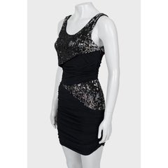Roberto Cavalli Black Sequin Fitted Dress - IT38 / Small
