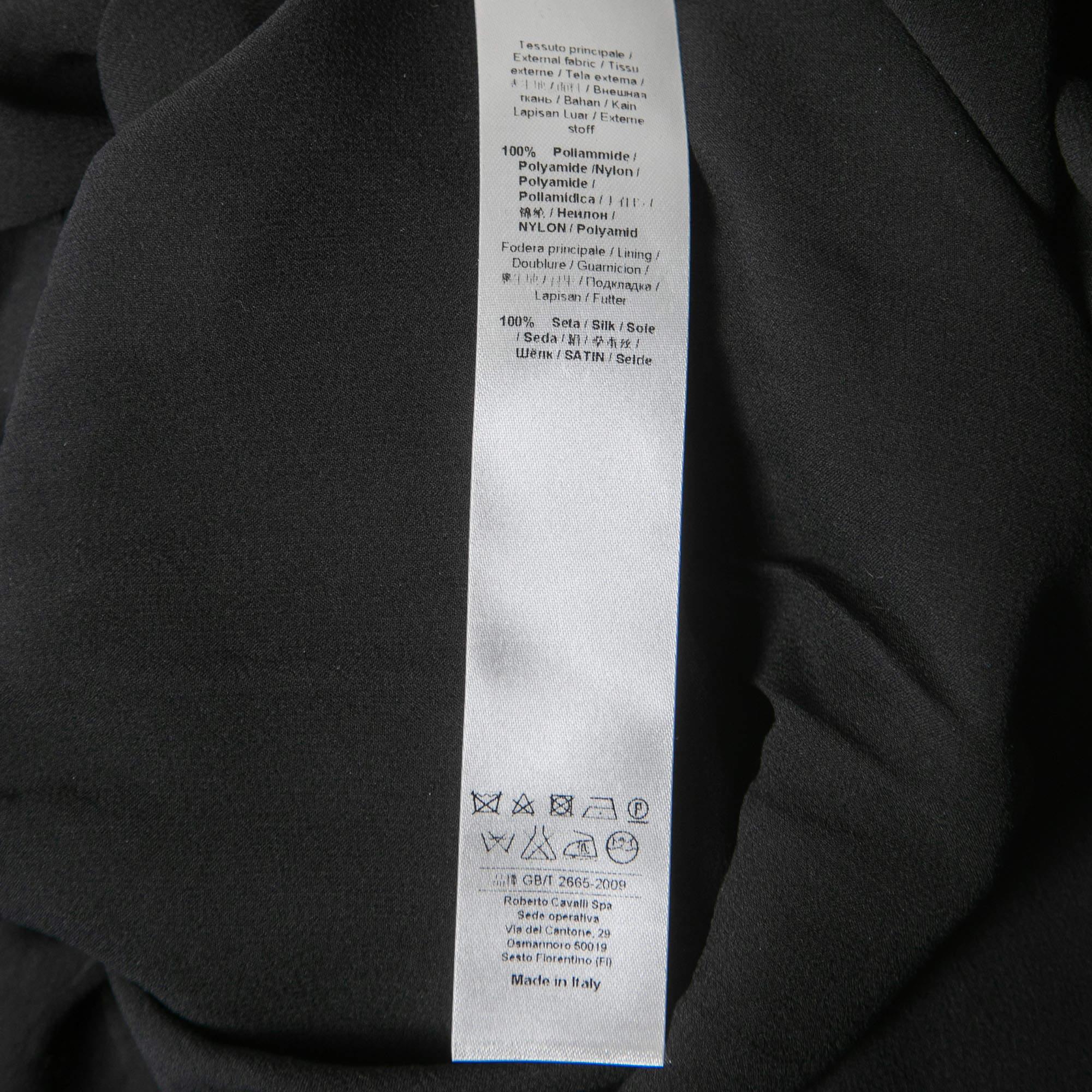 Roberto Cavalli Black Sequined Cutout Sleeveless Gown 1