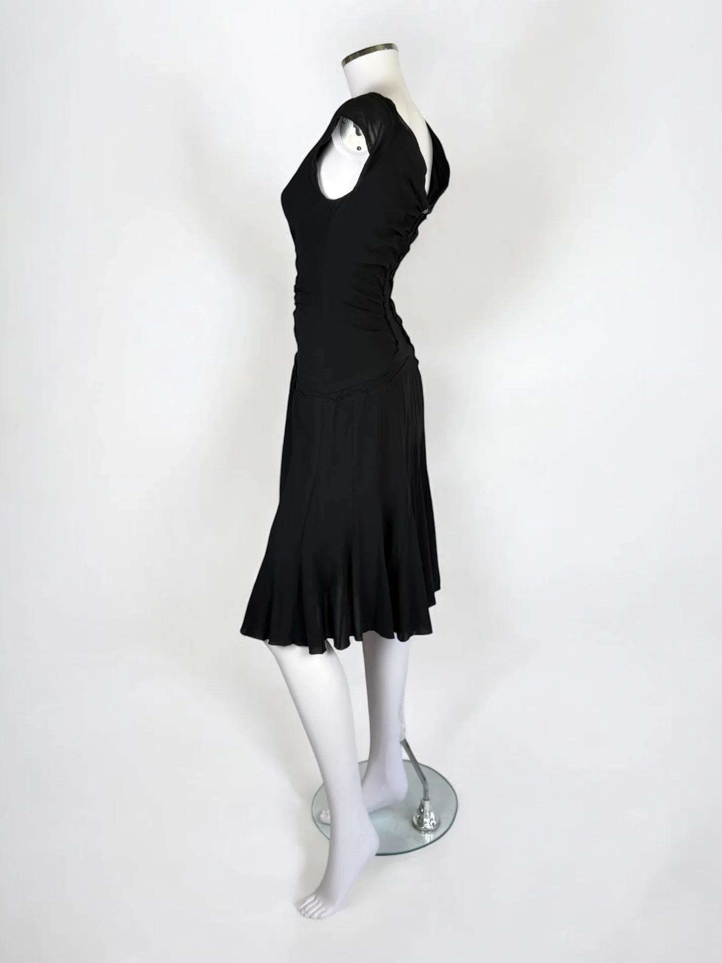 Roberto Cavalli Black Silk Corset Dress, 2003 For Sale 2