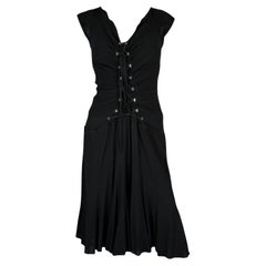 Roberto Cavalli Black Silk Corset Dress, 2003