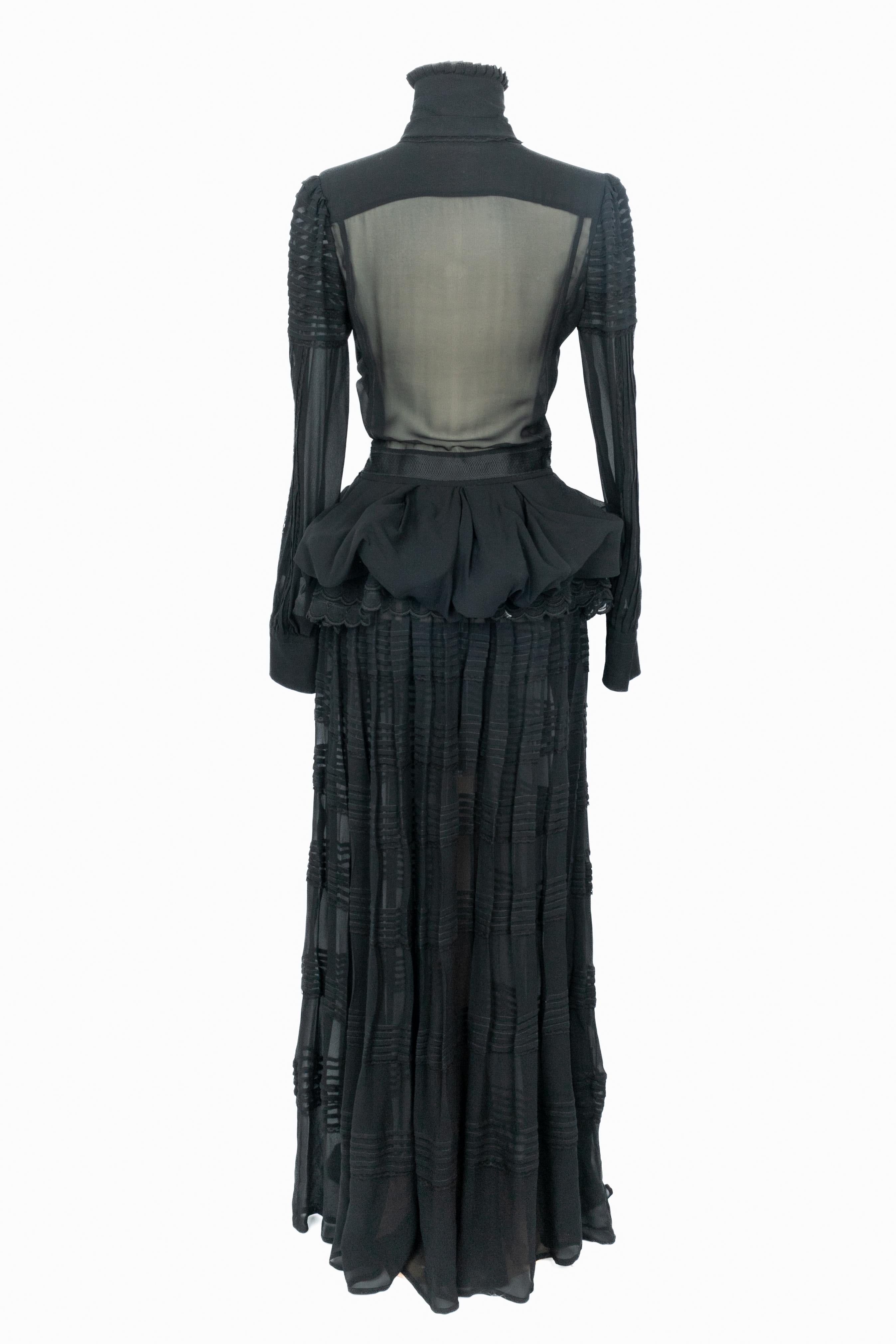 Roberto Cavalli black silk dress en venta 5