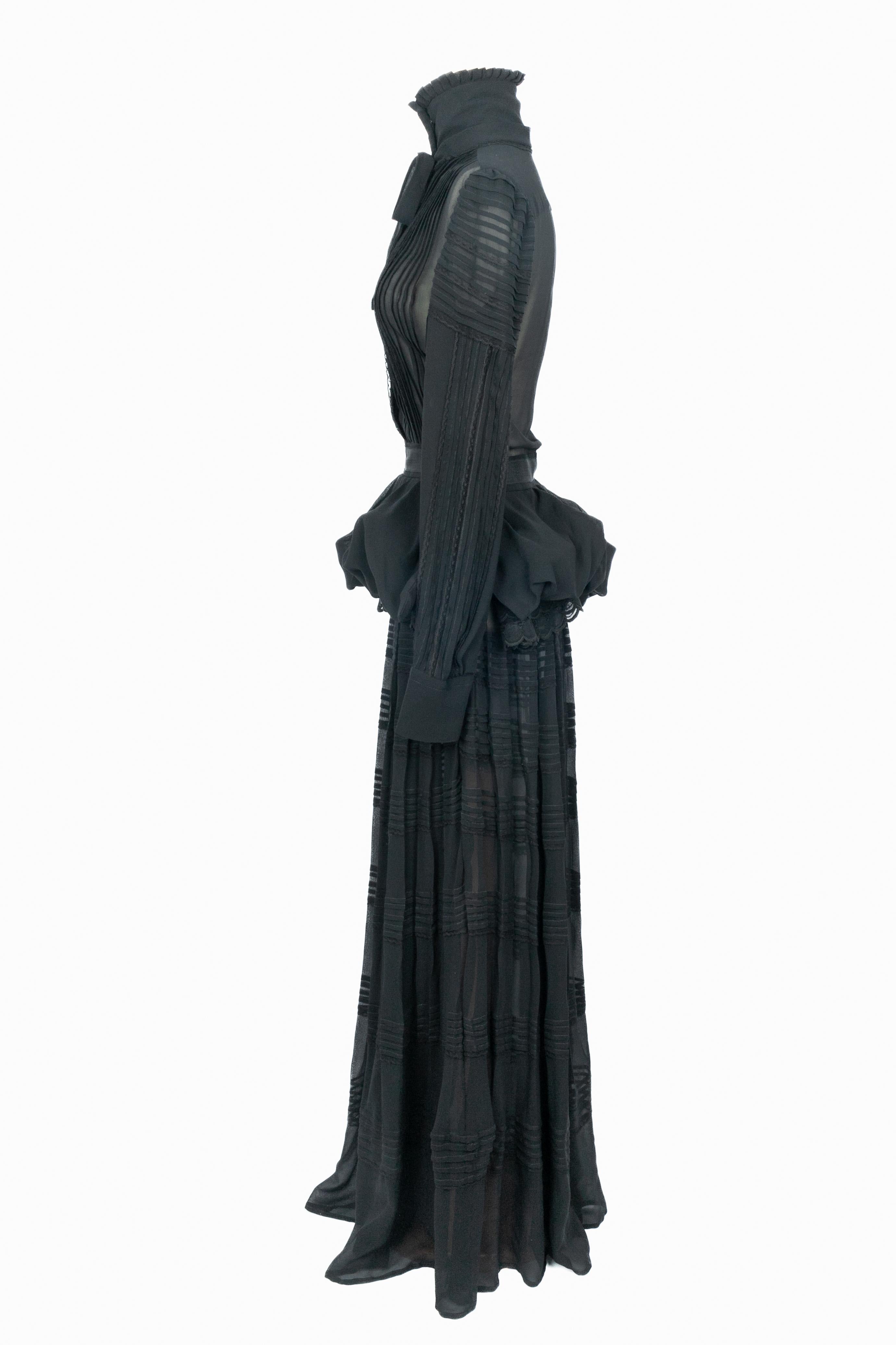 Roberto Cavalli black silk dress en venta 6