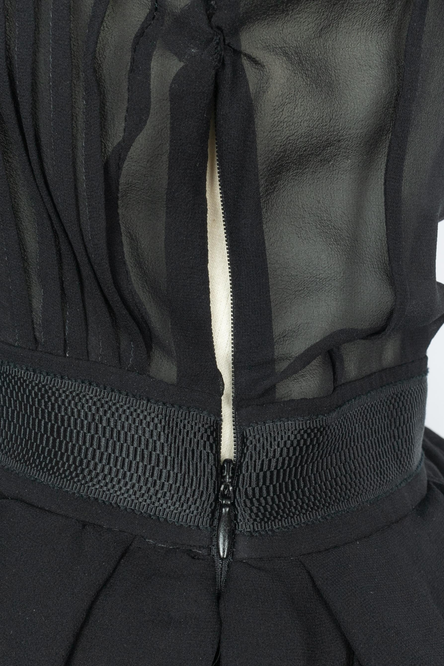 Roberto Cavalli black silk dress en venta 8