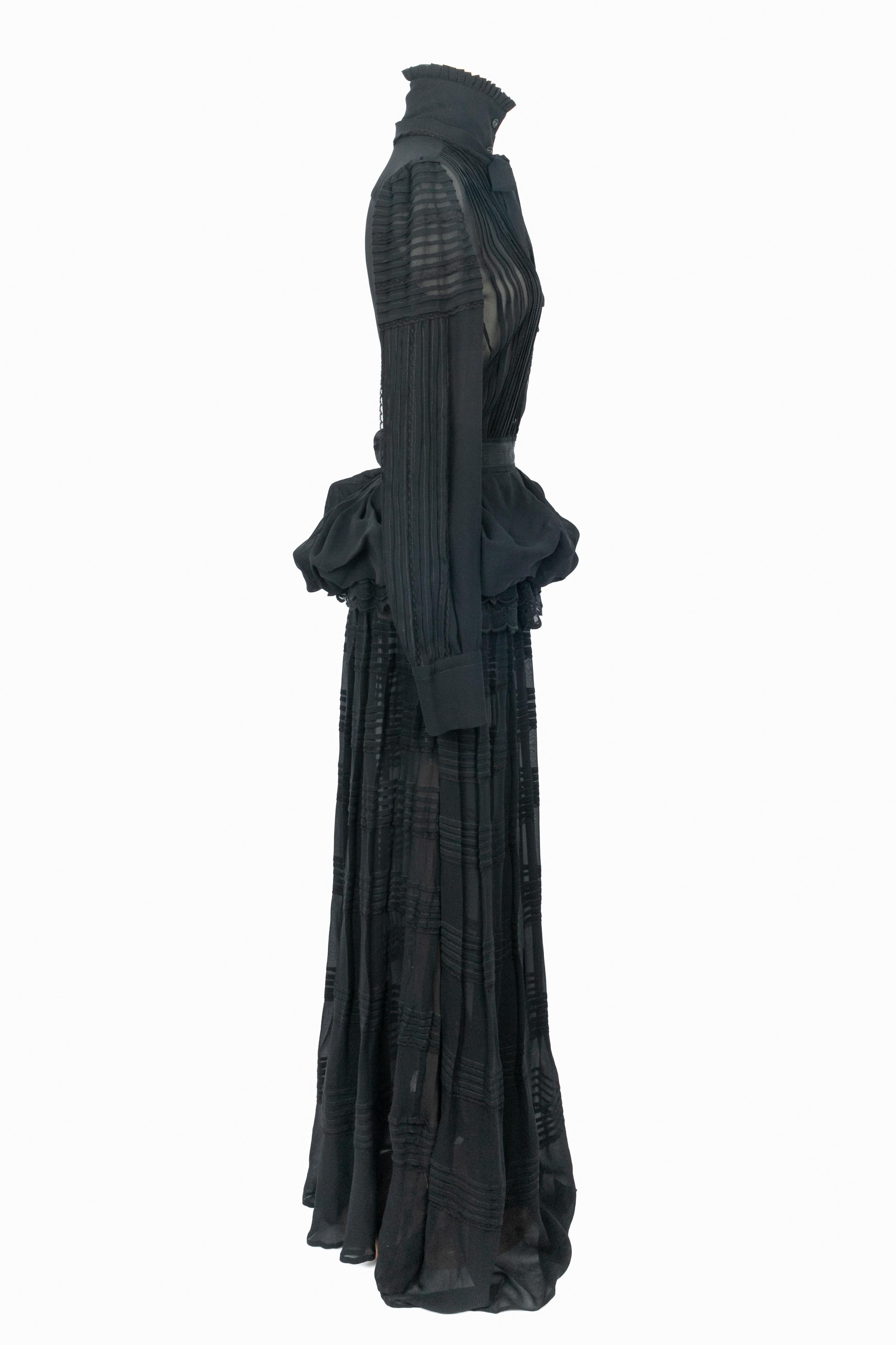 Roberto Cavalli black silk dress en venta 4