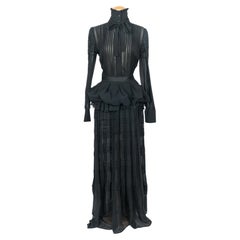 Roberto Cavalli black silk dress