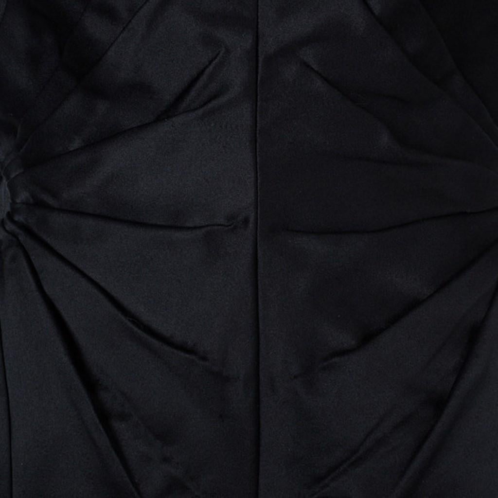 Roberto Cavalli Black Silk Evening Gown M In Good Condition In Dubai, Al Qouz 2