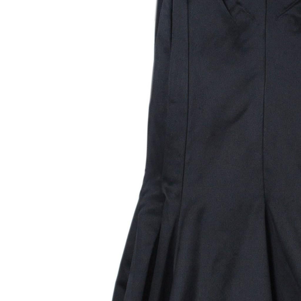 Women's Roberto Cavalli Black Silk Evening Gown M