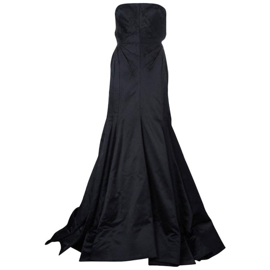 Roberto Cavalli Black Silk Evening Gown M