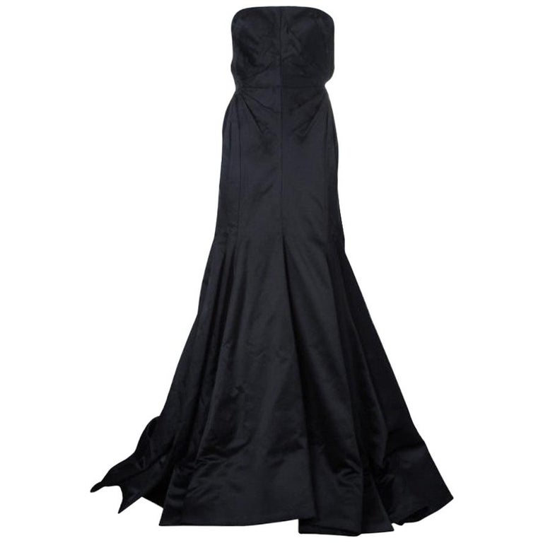 Roberto Cavalli Black Silk Evening Gown M at 1stDibs | black silk ...