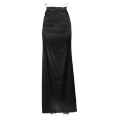 Roberto Cavalli Black Silk Maxi Skirt L