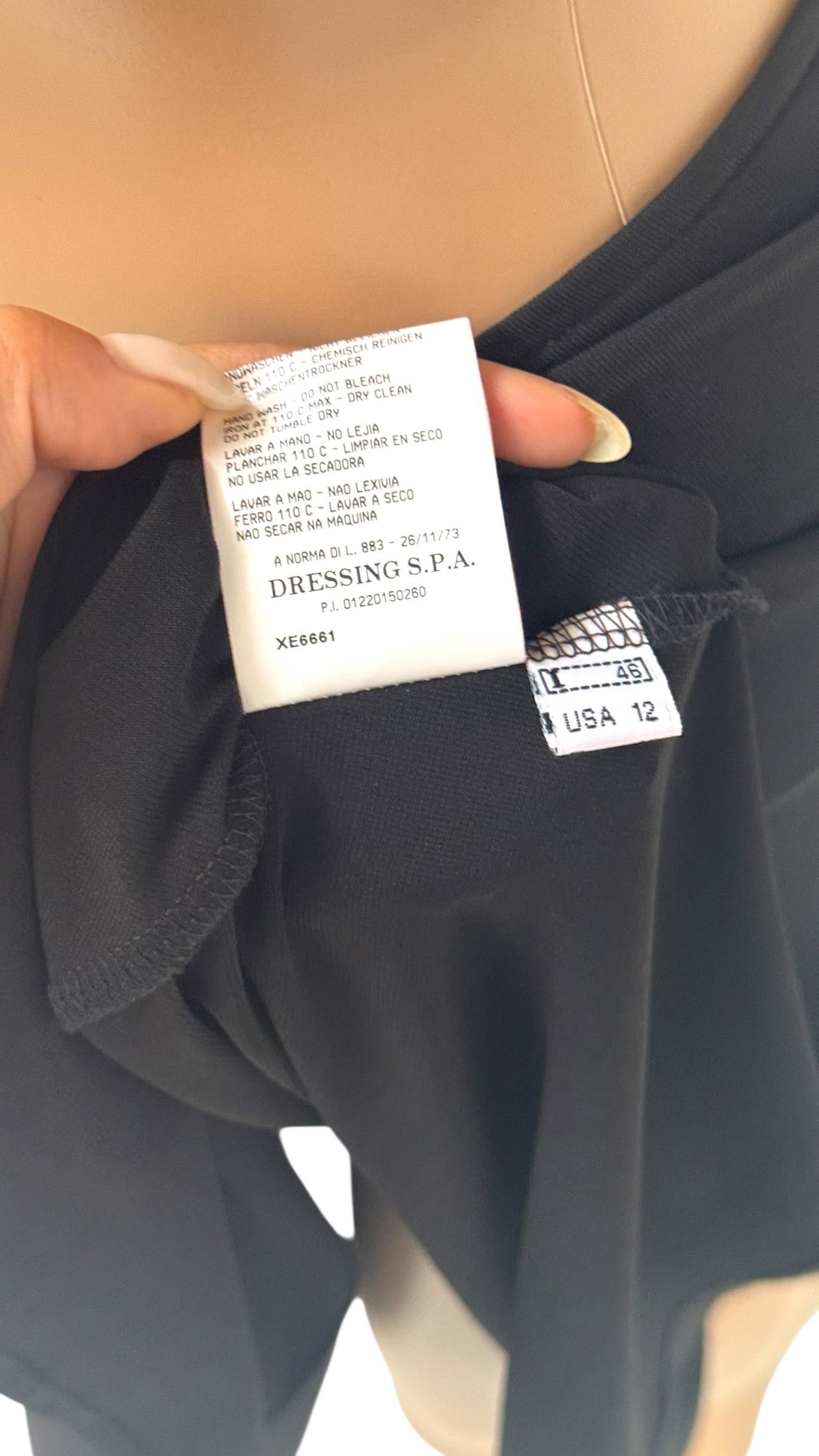 Roberto Cavalli Black Stretch Skirt with Jeweled Zebra Buckle im Angebot 6