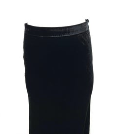 Roberto Cavalli Black Velvet Maxi Evening Skirt, Size 42