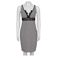 Roberto Cavalli Black & White Lace Wool Blend Dress Size 42/ M