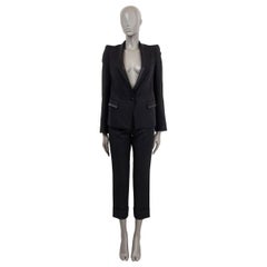 ROBERTO CAVALLI black wool SATIN TRIM TUXEDO Blazer Jacket 38 XS