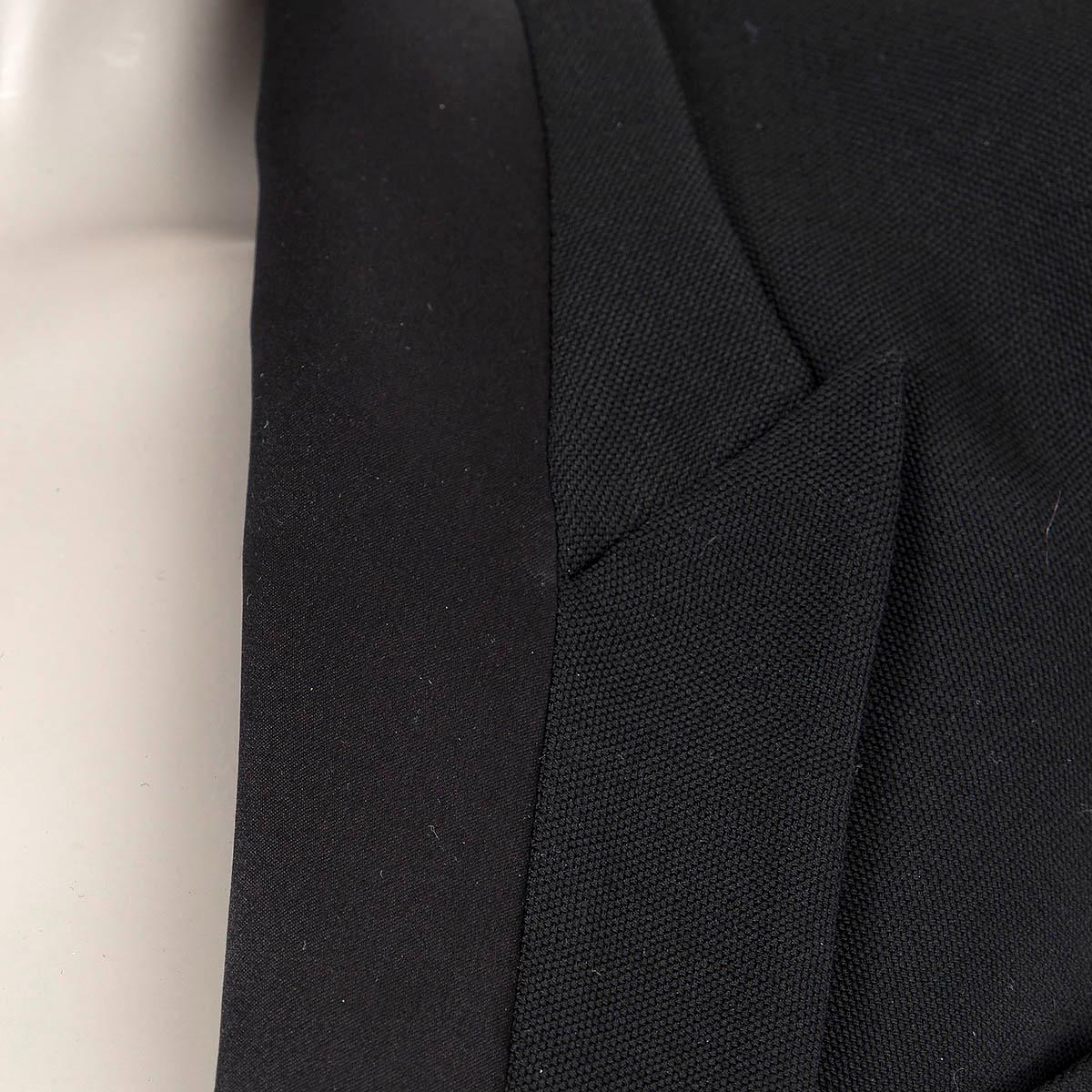 ROBERTO CAVALLI black wool SATIN TRIM TUXEDO Blazer Jacket 38 XS For Sale 1