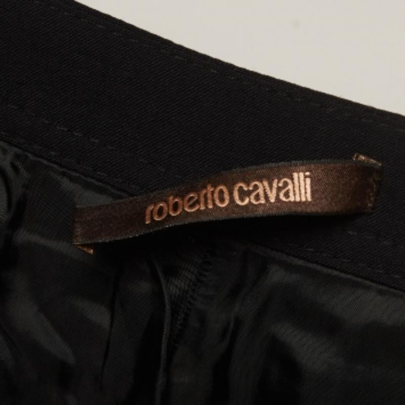Donna Roberto Cavalli - Pantaloni in lana nera M. I. in vendita