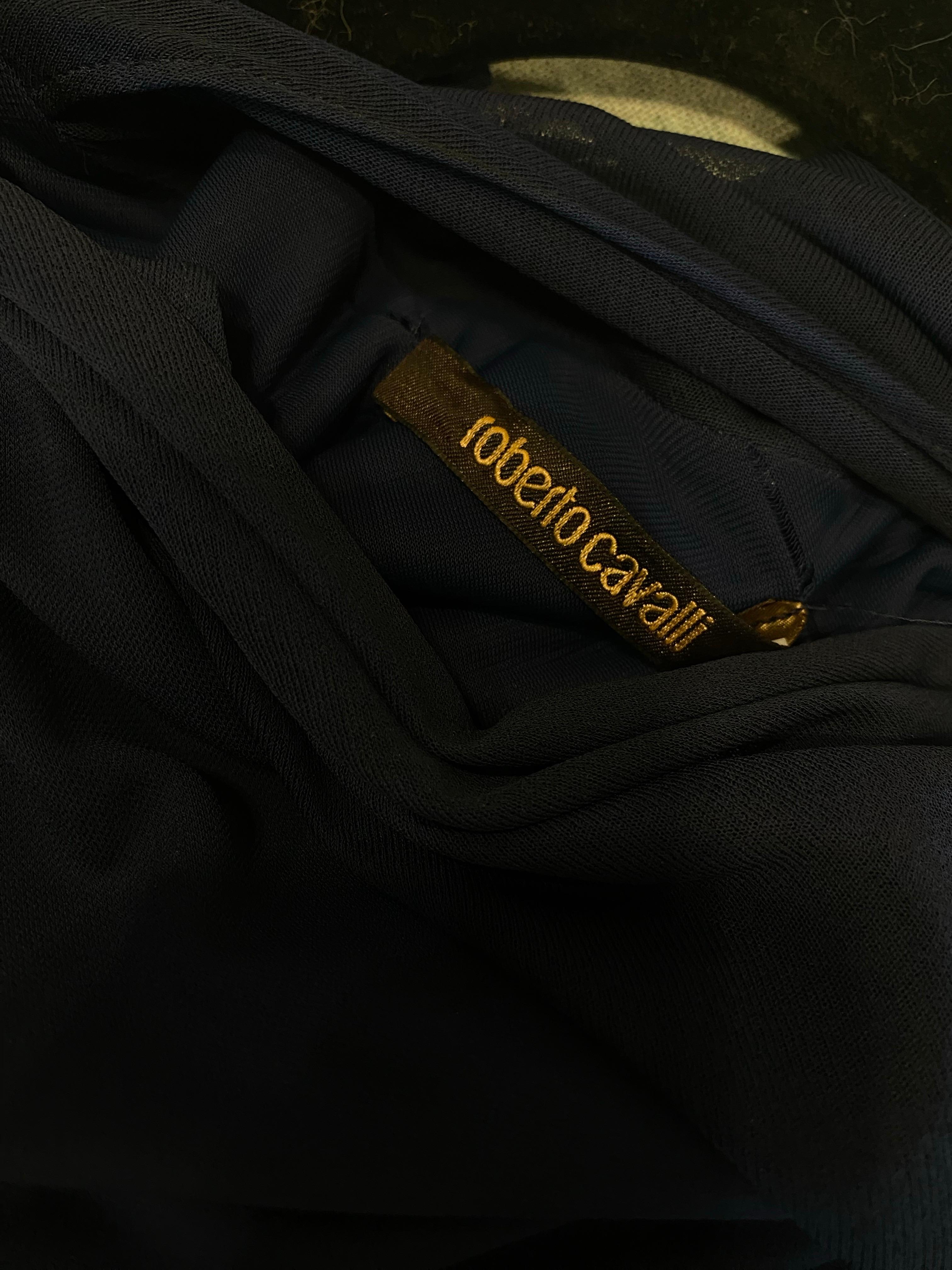 Robe bleue Roberto Cavalli en vente 6