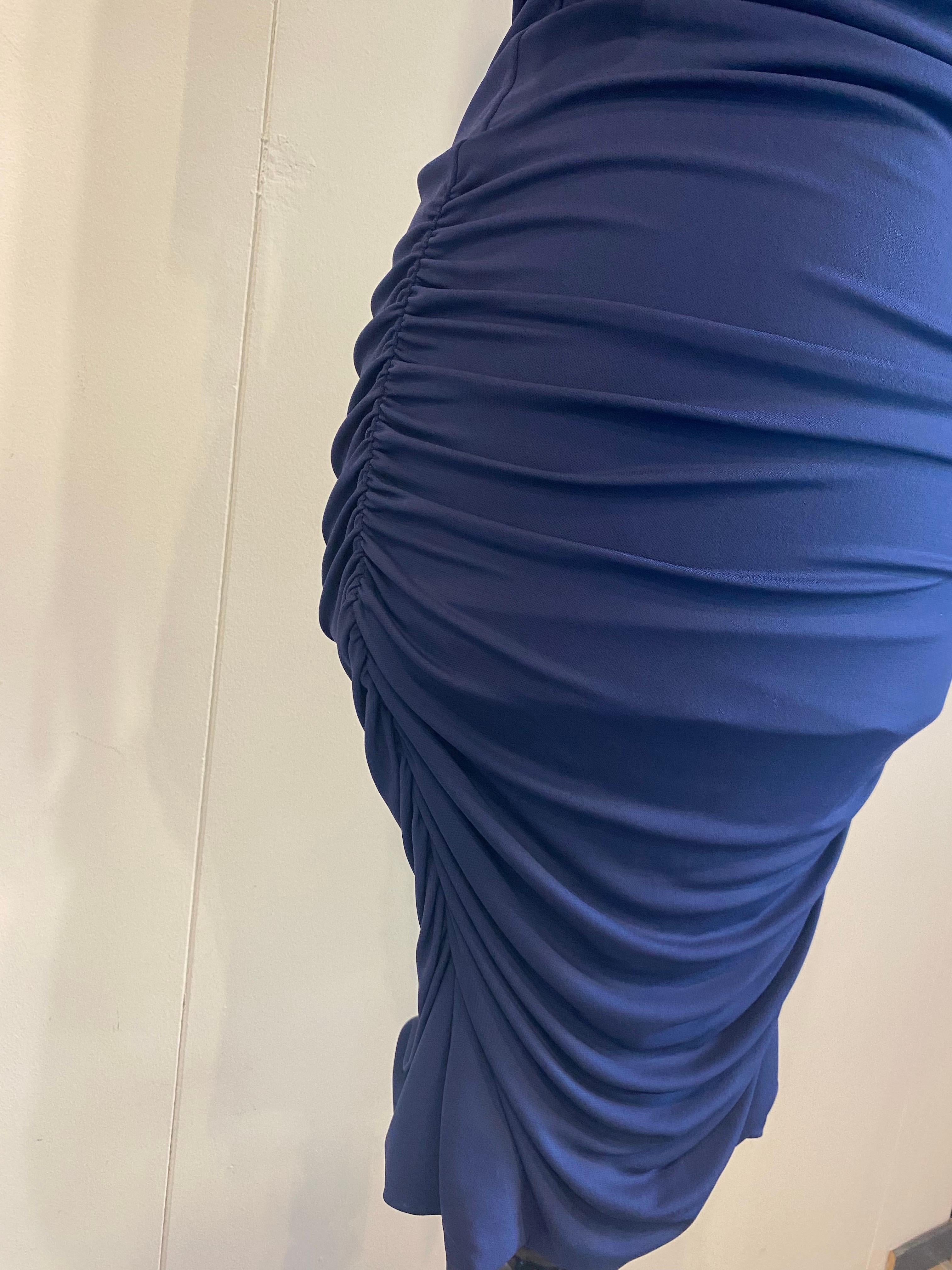 Robe bleue Roberto Cavalli en vente 2