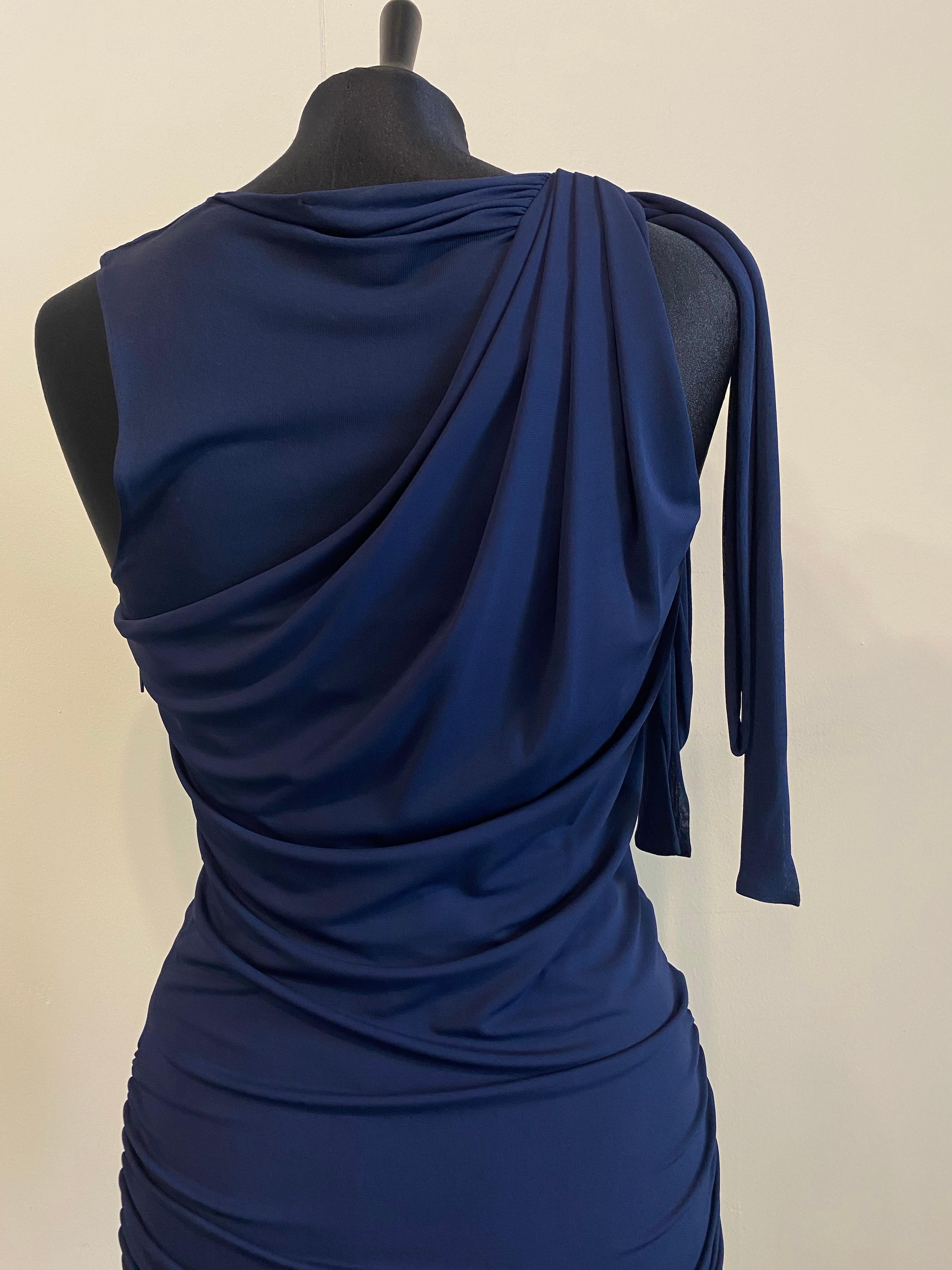 Robe bleue Roberto Cavalli en vente 3