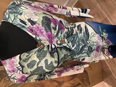 Roberto Cavalli Blue Floral Dress