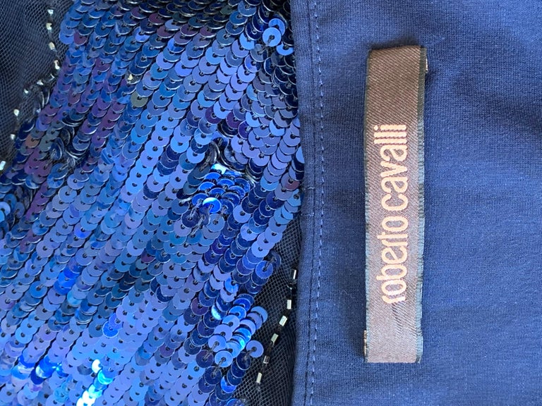 Costume (T-shirt) Roberto Cavalli Taille L Bleu - Slim Fit - Valeur 990€ - Neuf Étiqueté