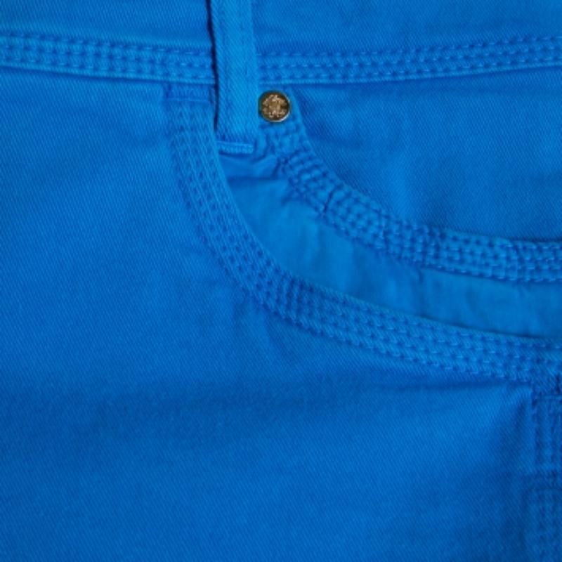 Roberto Cavalli Jean droit en coton extensible bleu L Pour femmes en vente