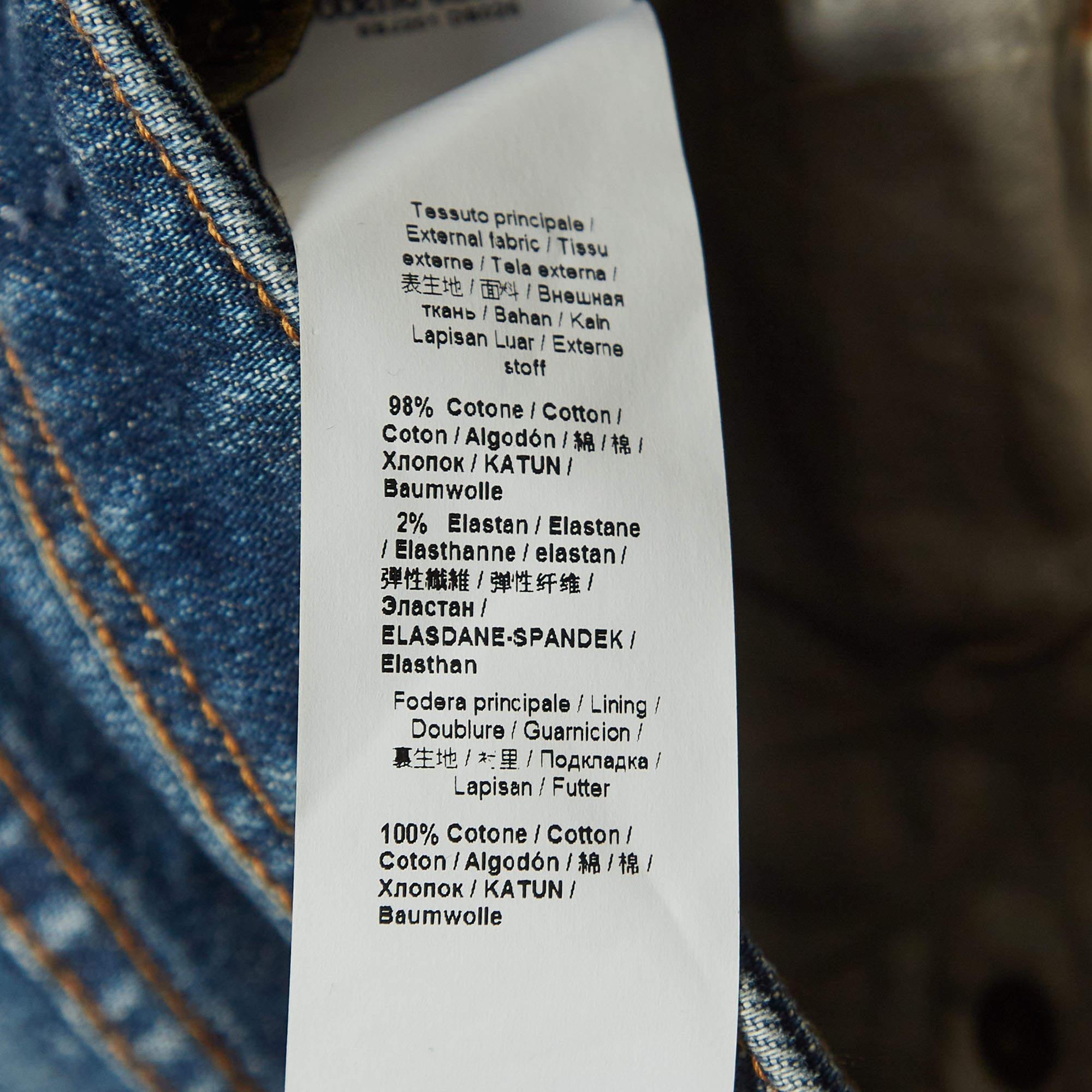 Donna Roberto Cavalli Jeans skinny in denim lavato blu S Vita 26 in vendita