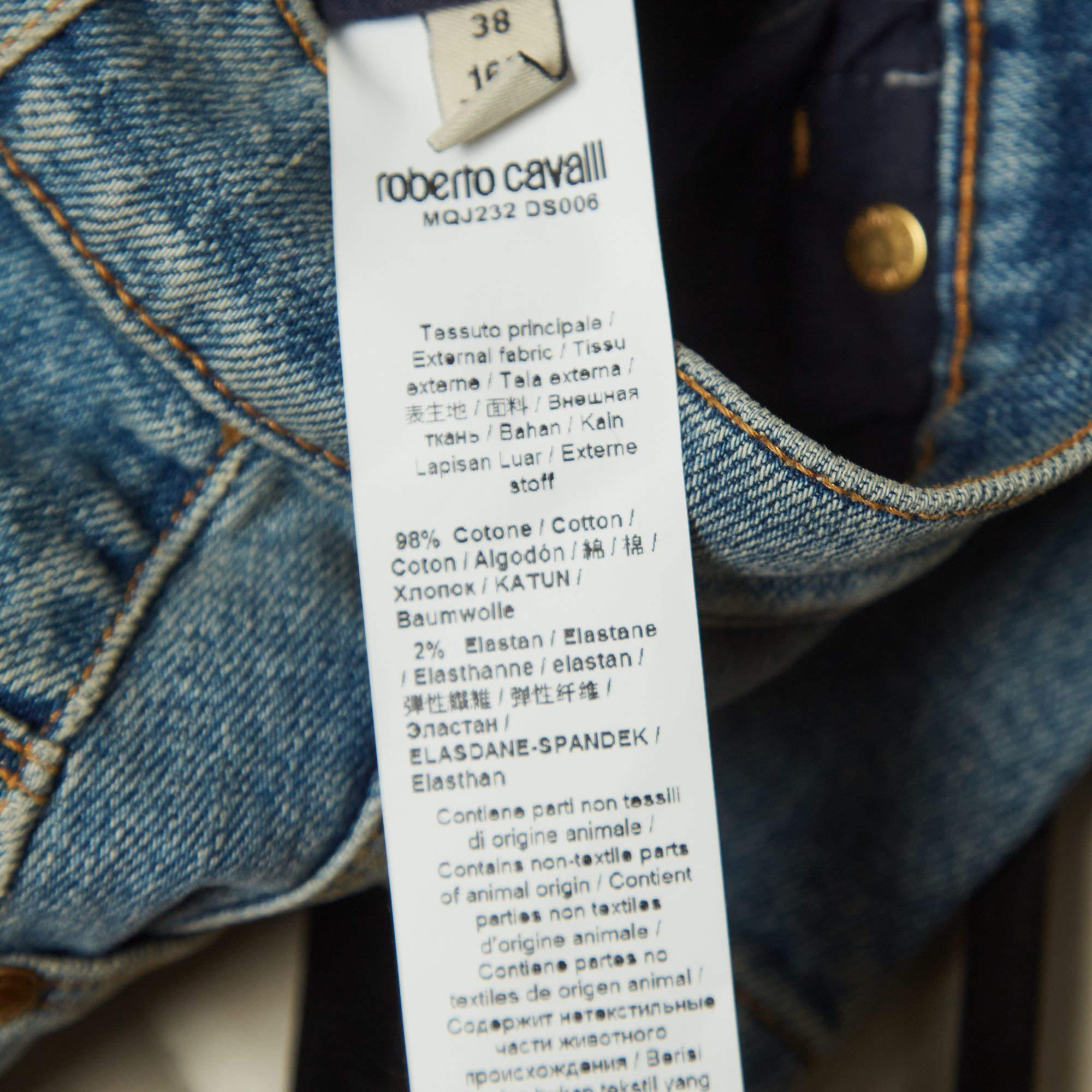 Roberto Cavalli Blue Washed Denim Skinny Jeans S Taille 26