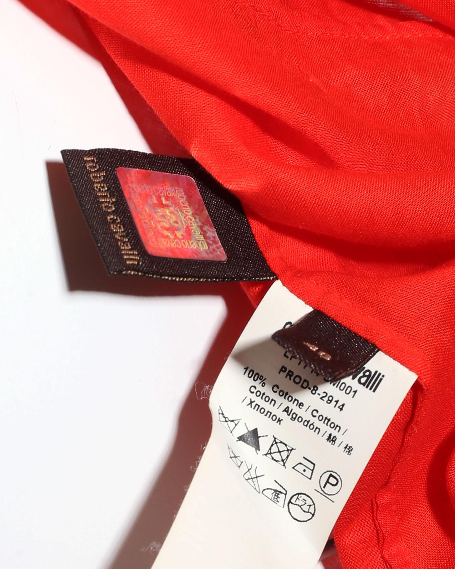 Women's Roberto Cavalli Bolero Camisole red 100% Cotton  For Sale