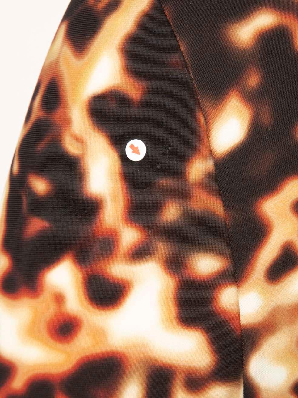 Roberto Cavalli Braun Abstrakt Öse Detail Kleid Größe XS Damen im Angebot