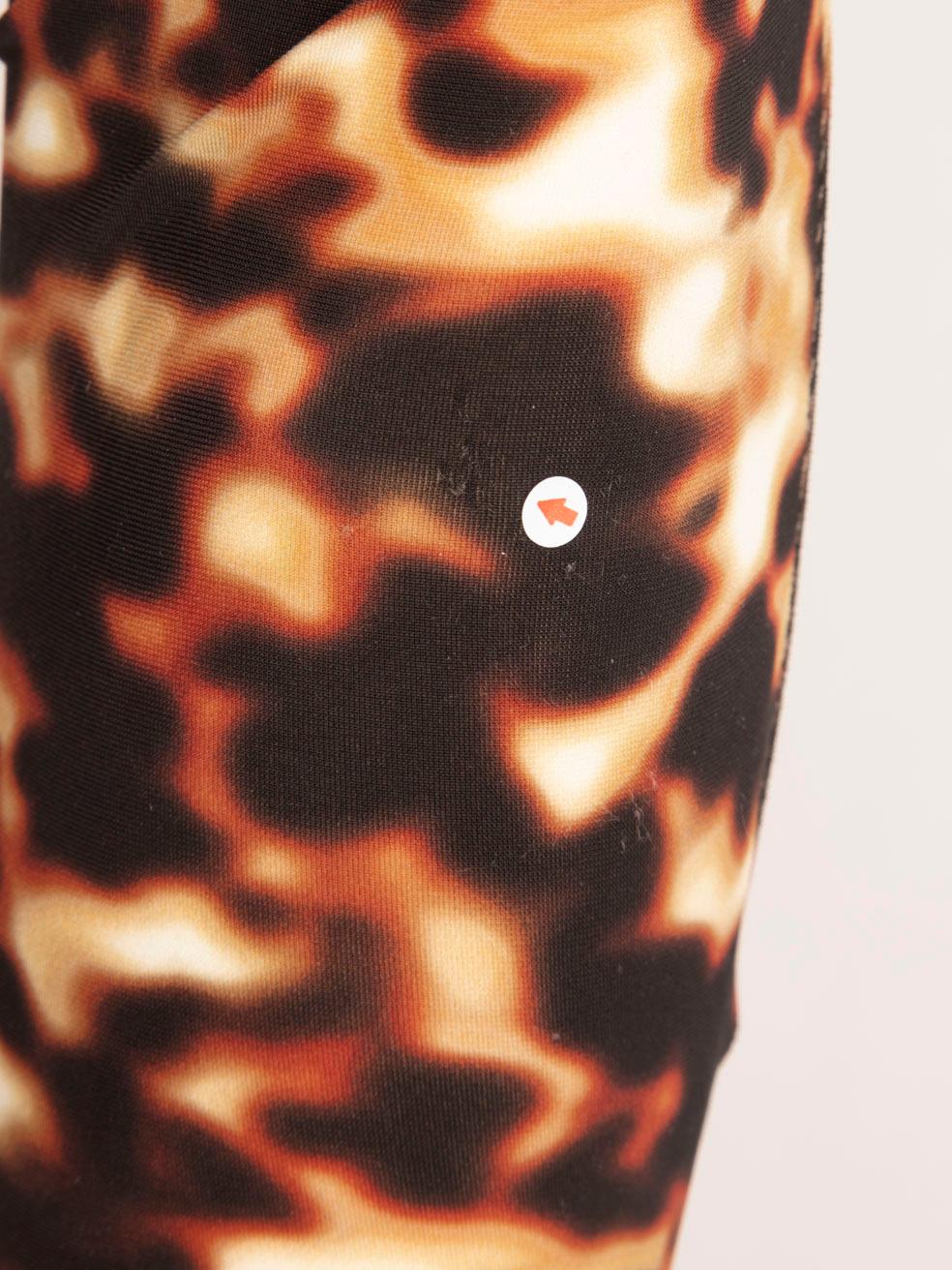 Roberto Cavalli Braun Abstrakt Öse Detail Kleid Größe XS im Angebot 3