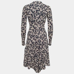 Roberto Cavalli Brown/Black Leopard Print Jersey Asymmetric Midi Dress