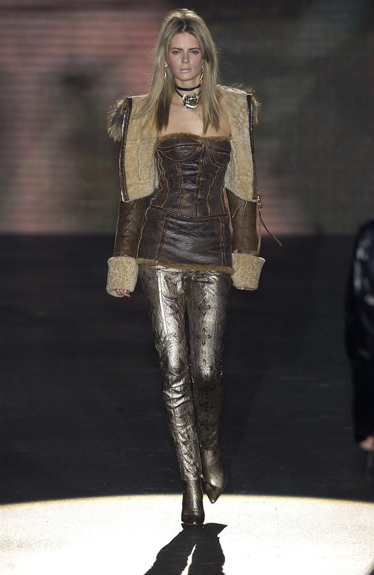 chinese dress ladies Roberto Cavalli F/W 1986 butterfly leather dress – InLouve main image 0
