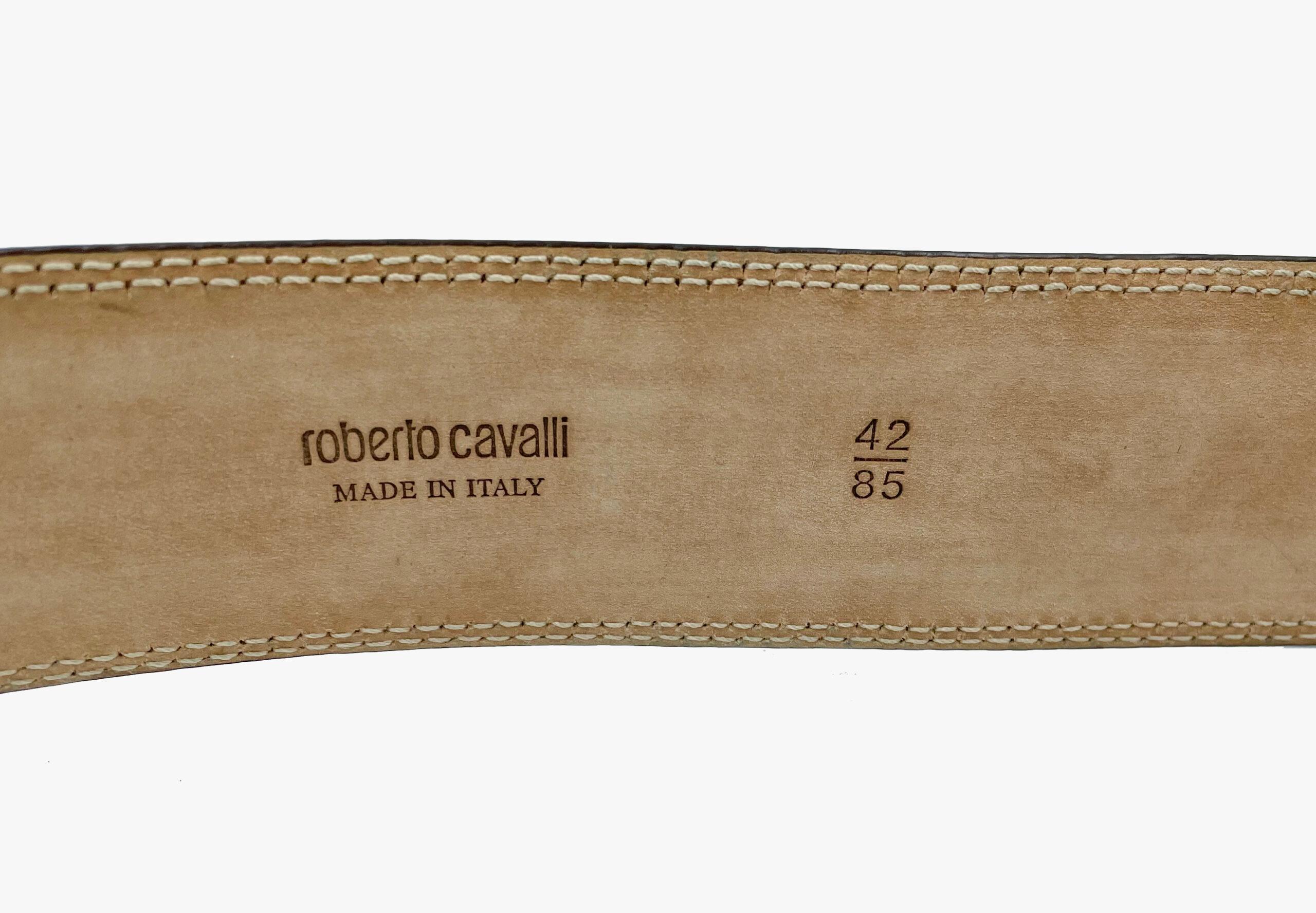 da uomo o donna Cintura in pelle marrone Roberto Cavalli in vendita