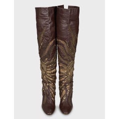 Roberto Cavalli Brown Leather Boots Sz. 38