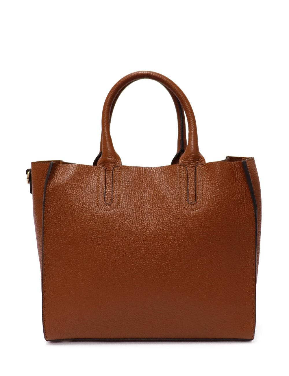 Women's Roberto Cavalli Brown Leather Tote Bag