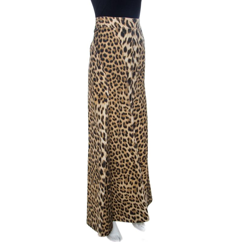 leopard maxi skirt