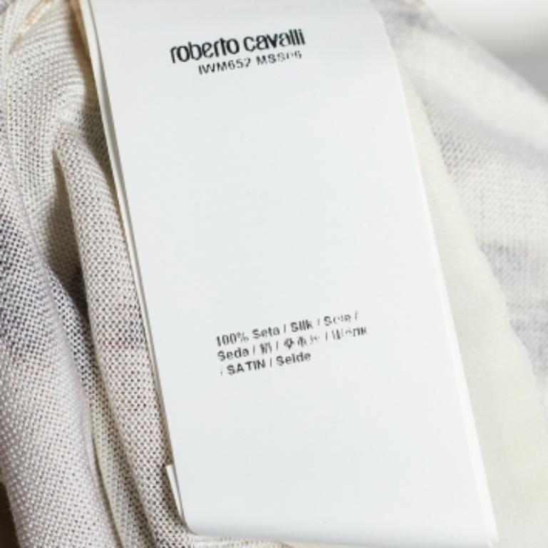 Roberto Cavalli Canotta marrone con stampa leopardo S in vendita 1