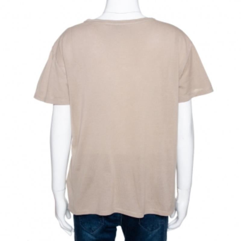 Marrone Roberto Cavalli T. Brown Logo Print Cotton Pique T-Shirt M. T. I. in vendita