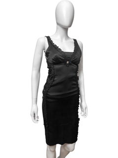 Roberto Cavalli by Fausto Puglisi S/S 2021 Floral Black Silk Dress