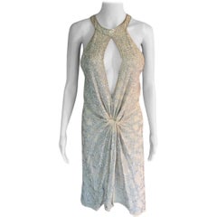 Roberto Cavalli c. 2007 - Robe Nekcline plongeante ornée de trous de serrure
