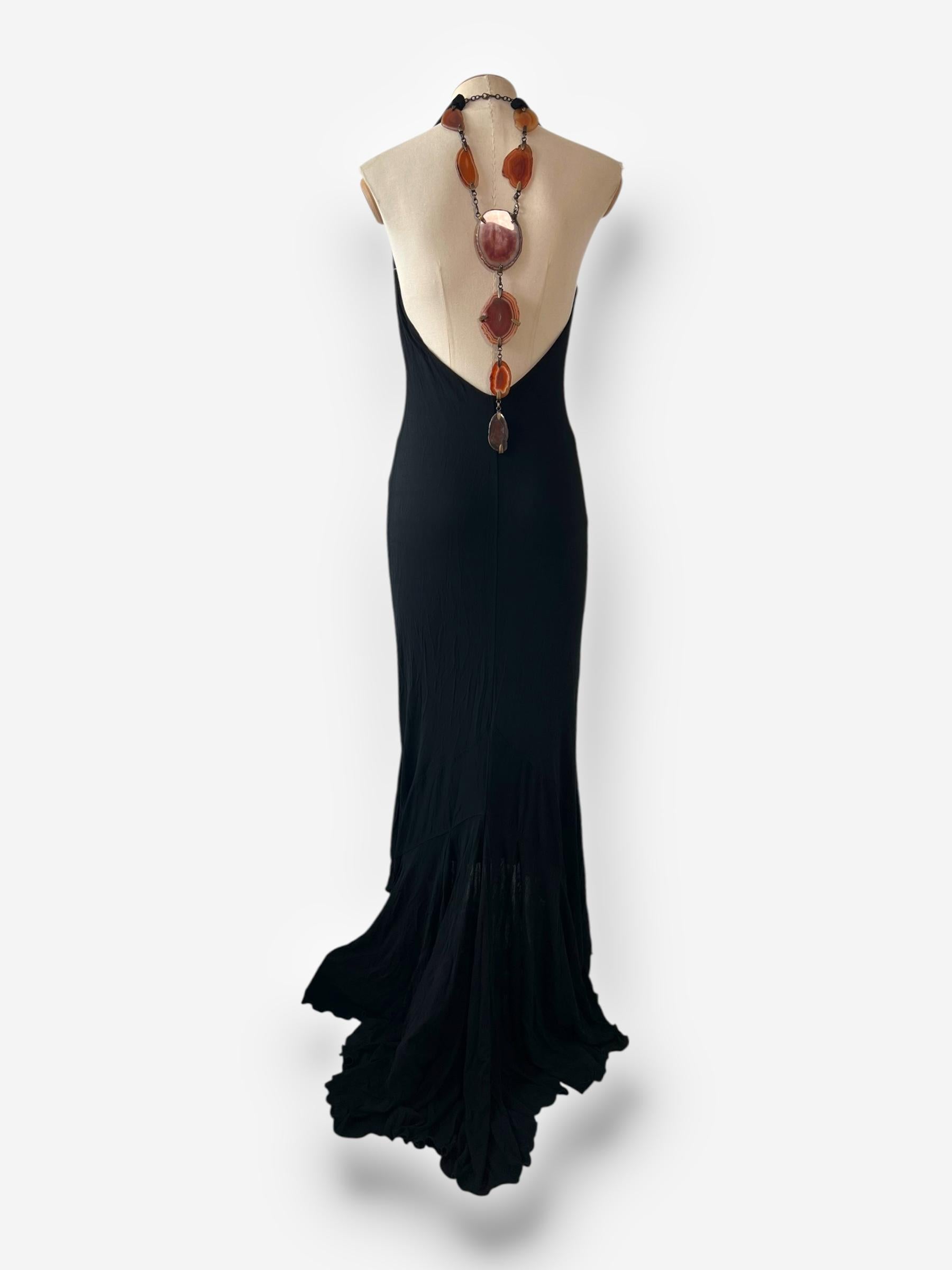 Roberto Cavalli c. 2010 Collana di pietre preziose Abito Halter In condizioni buone in vendita a CAPELLE AAN DEN IJSSEL, ZH