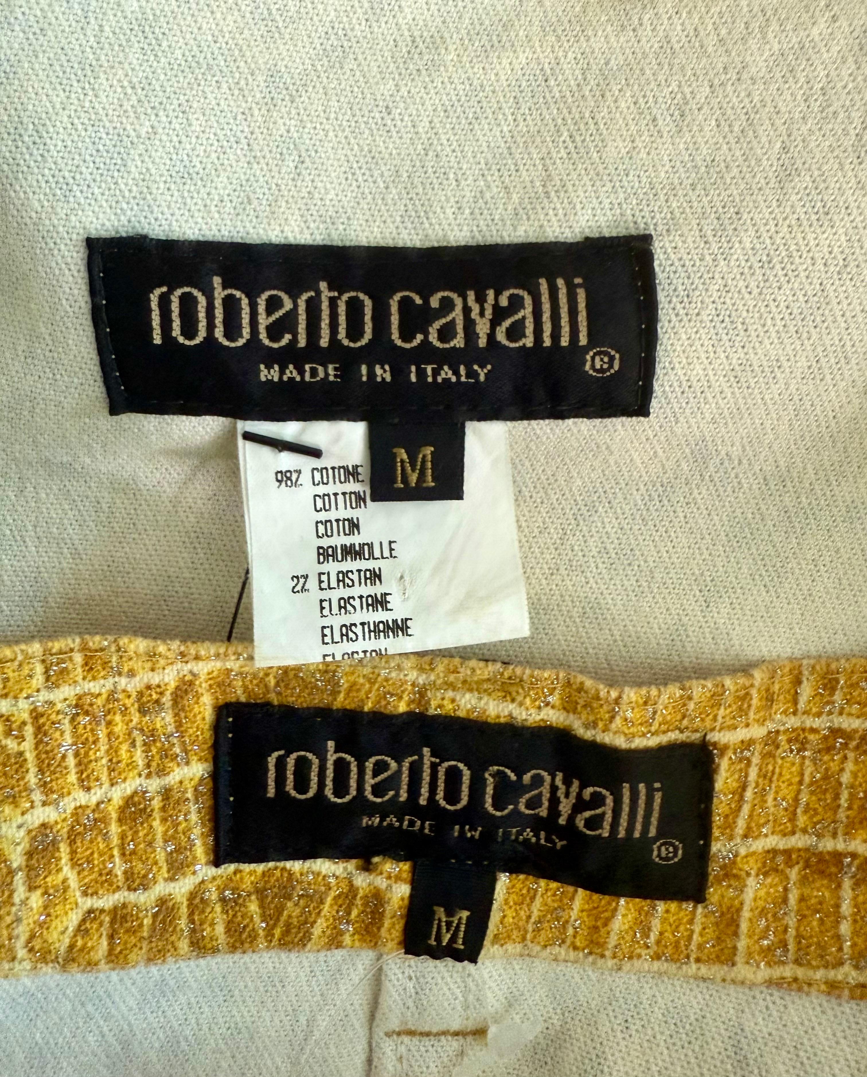 Roberto Cavalli c.1998 Biker Jacket Coat & Skirt 2 Piece Set Suit Ensemble For Sale 15